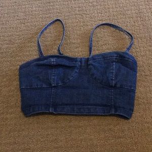 Denim bralette/bustier